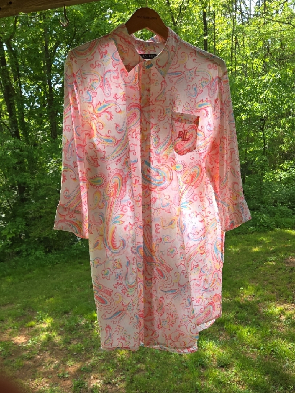LAUREN RALPH LAUREN Summer nightgown. Cotton blend.  Size XL. Like New!